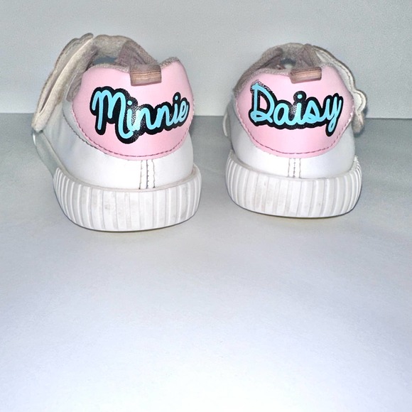 Minnie and Daisy Printed Sneakers Disney H&M White and pink shoes size 12.5 - Picture 3 of 12